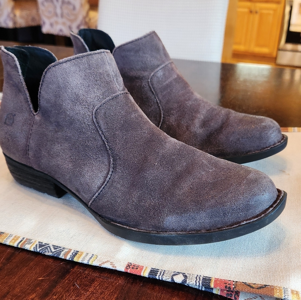 Born Kerri Women's Grey Ankle Boot Size 8